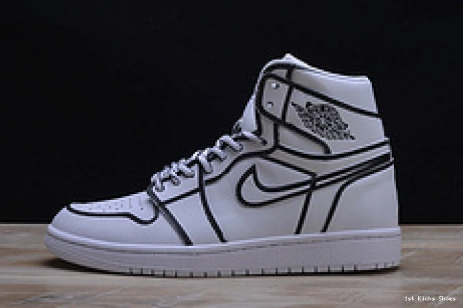 1st Kicks air nike white 1320 jordan pencil” 3d hand-painted mens Comfortable “comic 1 retro aa4724- 1123